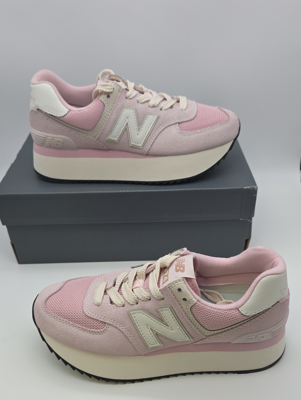 New Balance Women's Blush Pink Platform Sneakers